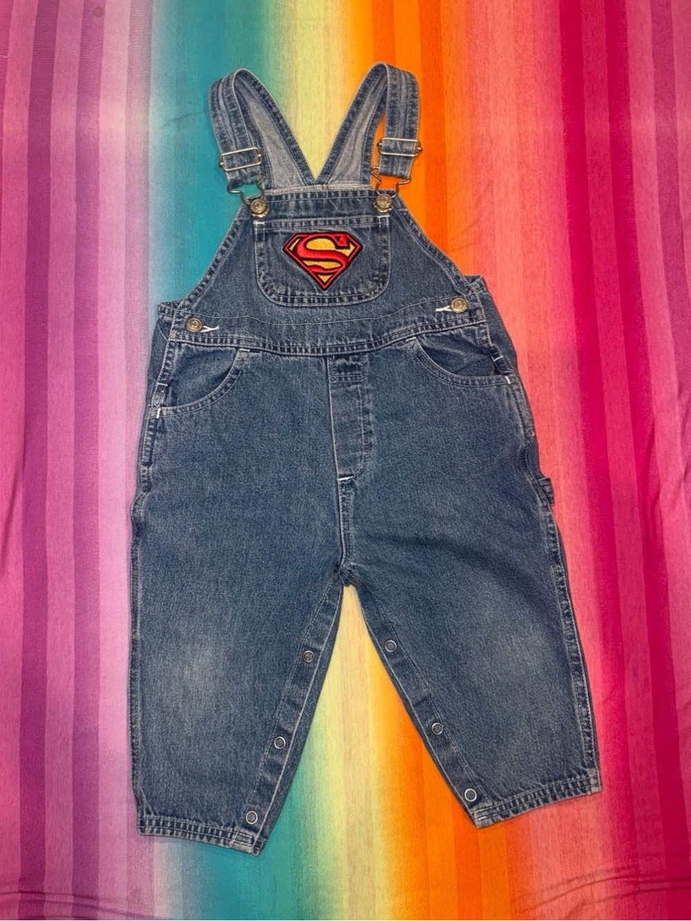 Vintage Warner Bros. Superman Superbaby Overalls (24M)